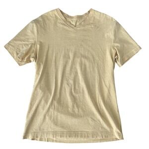 Lululemon 5 Year Basic V Neck T-Shirt Mens Sun Washed‎ Yellow | Size Tag Missing